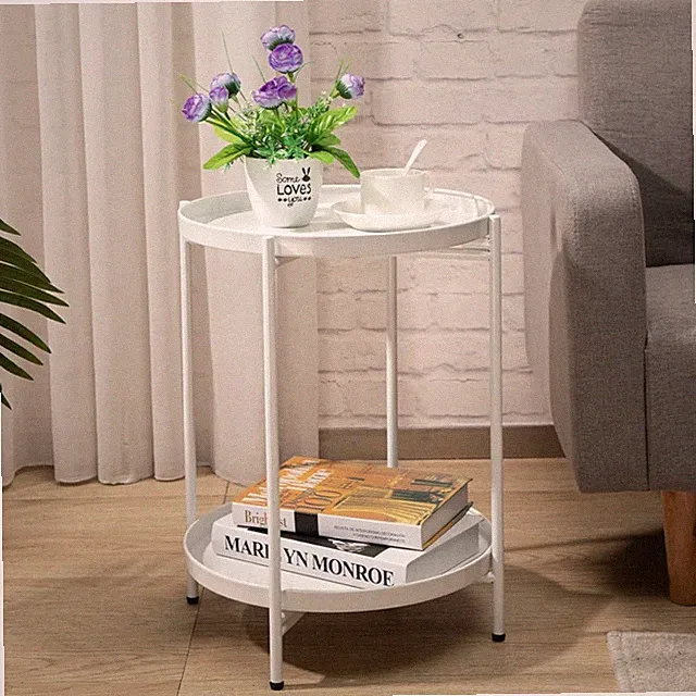 Beistelltisch Rund Metall Balkontisch Klein Metall Couchtisch Nachttisch Sofa...