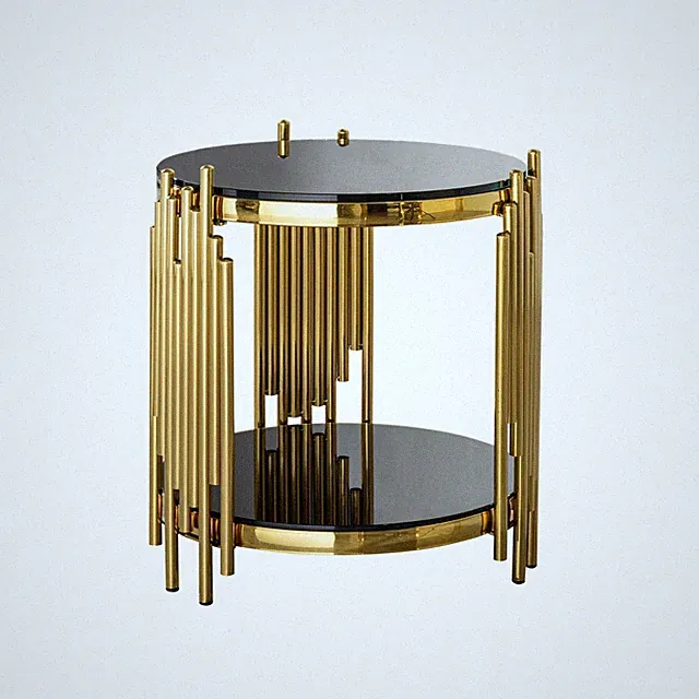 Beistelltisch Rund Ø45cm Schwarz Glas Modern Couchtisch Sofatisch Wohnzimmer