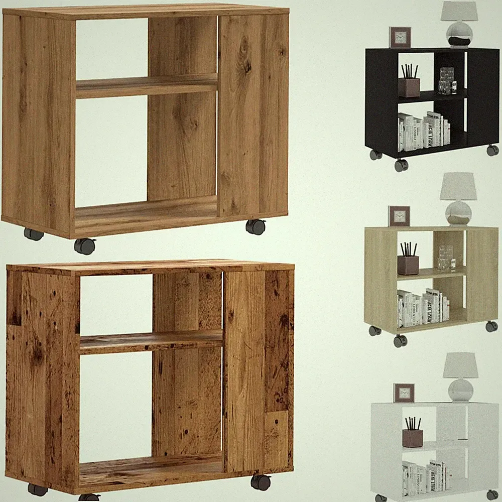 Beistelltisch Sofatisch Kaffeetisch mit Rollen Couchtisch Nachttisch 13 Farbe