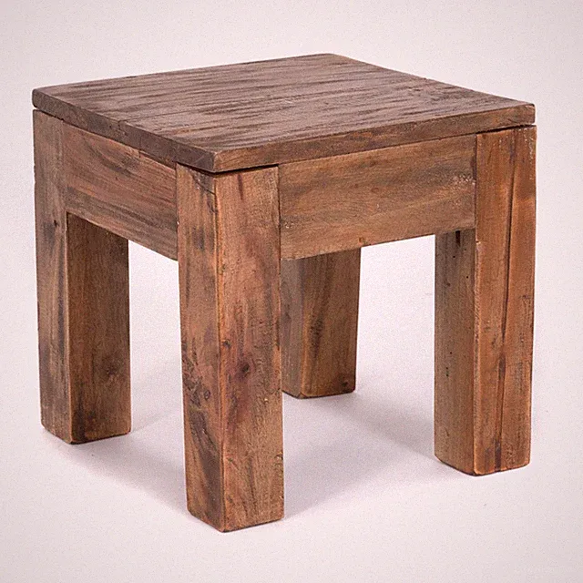 BEISTELLTISCH "SQUARE 30" | 30x30x30cm (HxBxT), Recyclingholz | Sofatisch