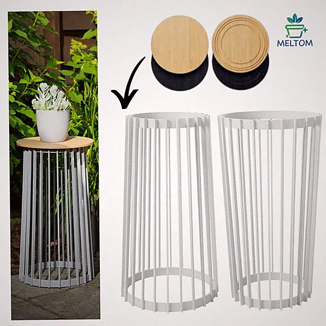 Beistelltisch Weiß XXL 🌿 Moderner Design Tisch Pflanzenständer Couchtisch