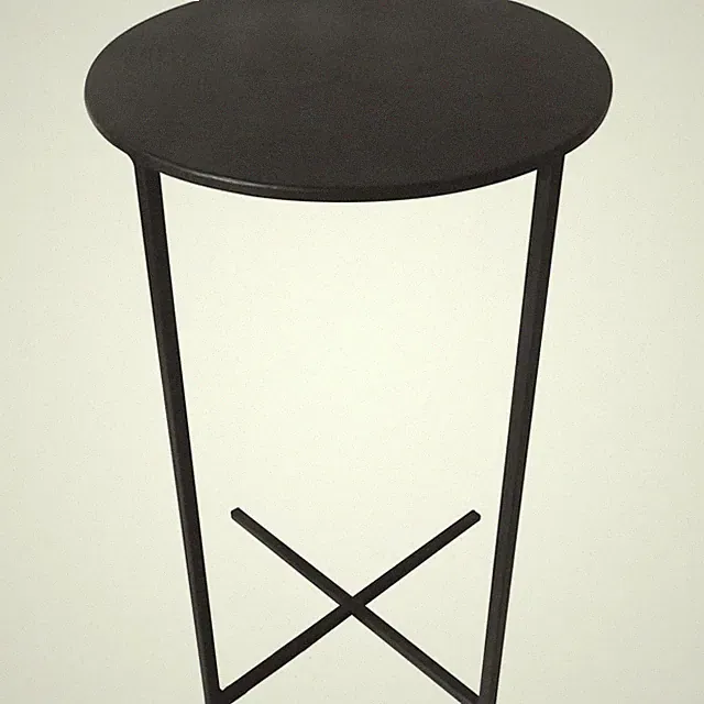 Beistelltisch XAVI BLACK rund Metall schwarz ø35x60cm modern minimalistisch