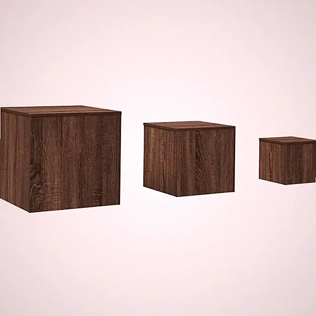 Beistelltische 3 Stk. Braun Eichen-Optik Holzwerkstoff