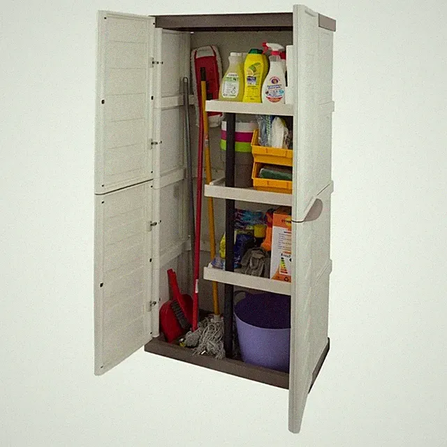 Besenschrank Gartenschrank Wasserdicht Outdoor Schrank Kunststoff Putzschrank