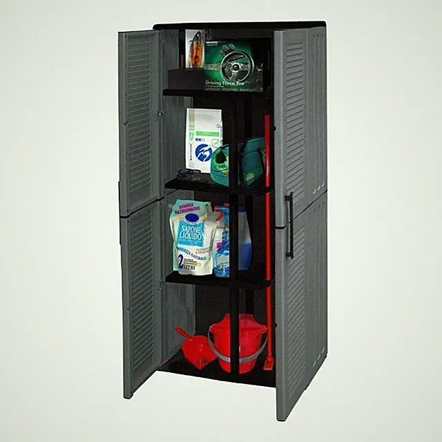 Besenschrank Gartenschrank Wetterfest Outdoor Schrank Kunststoff Putzschrank