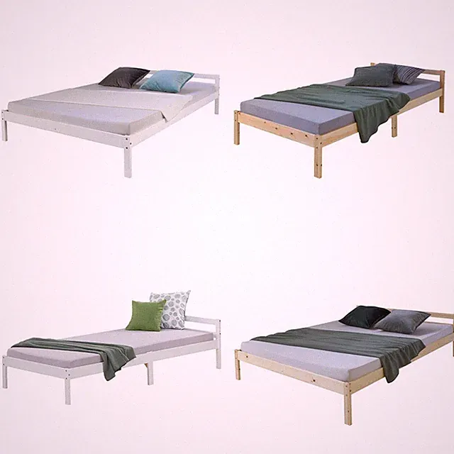 Bett 90 140 x200 Lattenrost Doppelbett Einzelbett Holz Bettgestell Homestyle4u