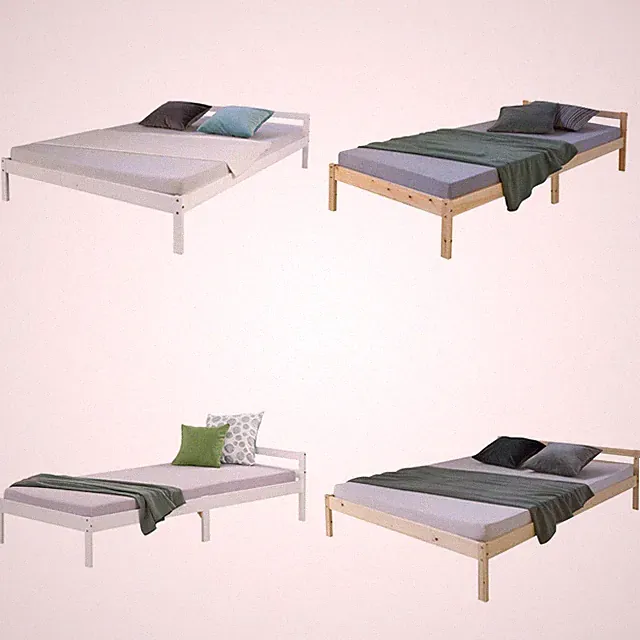 Bett 90 140 x200 Lattenrost Doppelbett Einzelbett Holz Bettgestell Homestyle4u