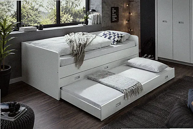 Bett ALASKA Funktionsbett Ausziehbett Stauraum Bettkasten UVP 649,- NEU