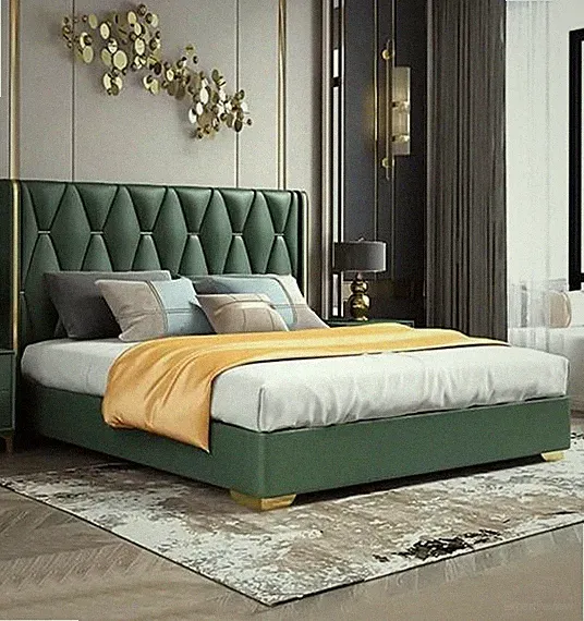 Bett Chesterfield Luxus Betten Barock Rokoko Möbel Hotel Leder Schlafzimmer Neu