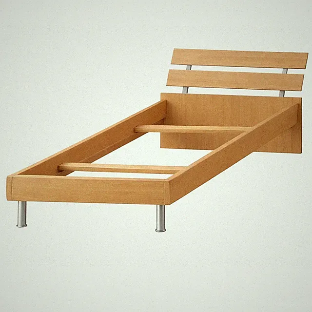 Bett Einzelbett Gästebett Holzbett Holz Buche stabil mit Kopfteil, 236x97x76 cm