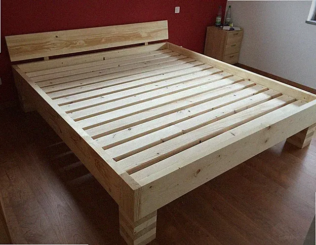Bett / Massivholzbett / Doppelbett (Paul) alle Größen Farben 100%Handarbeit