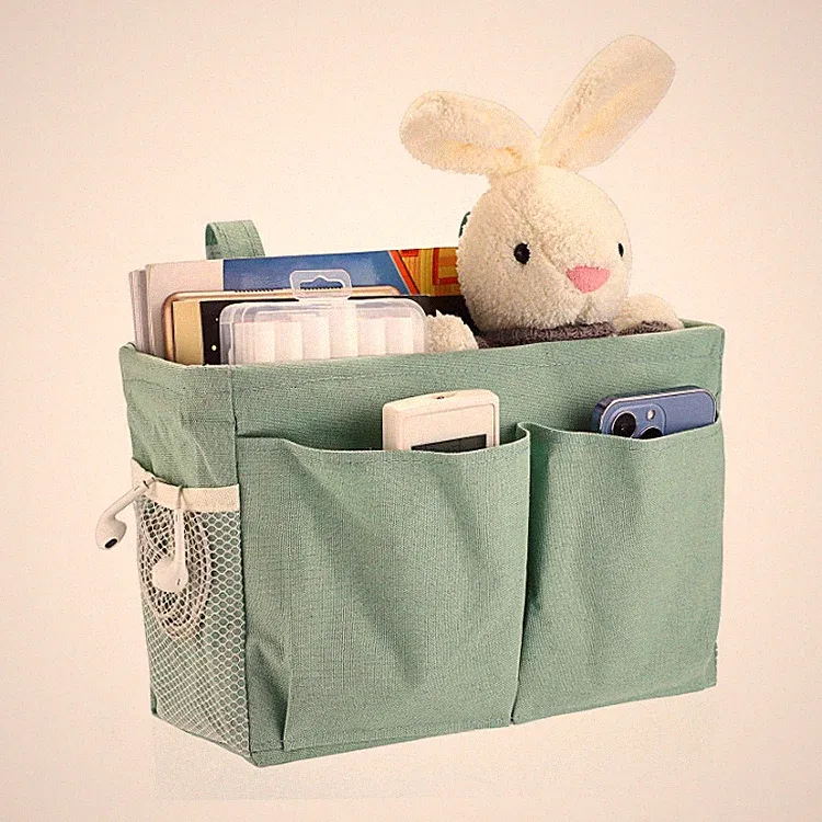Bett Organizer Nachttisch Aufbewahrungstasche 5 Fächer 30,5x11x18,5 cm Farbe