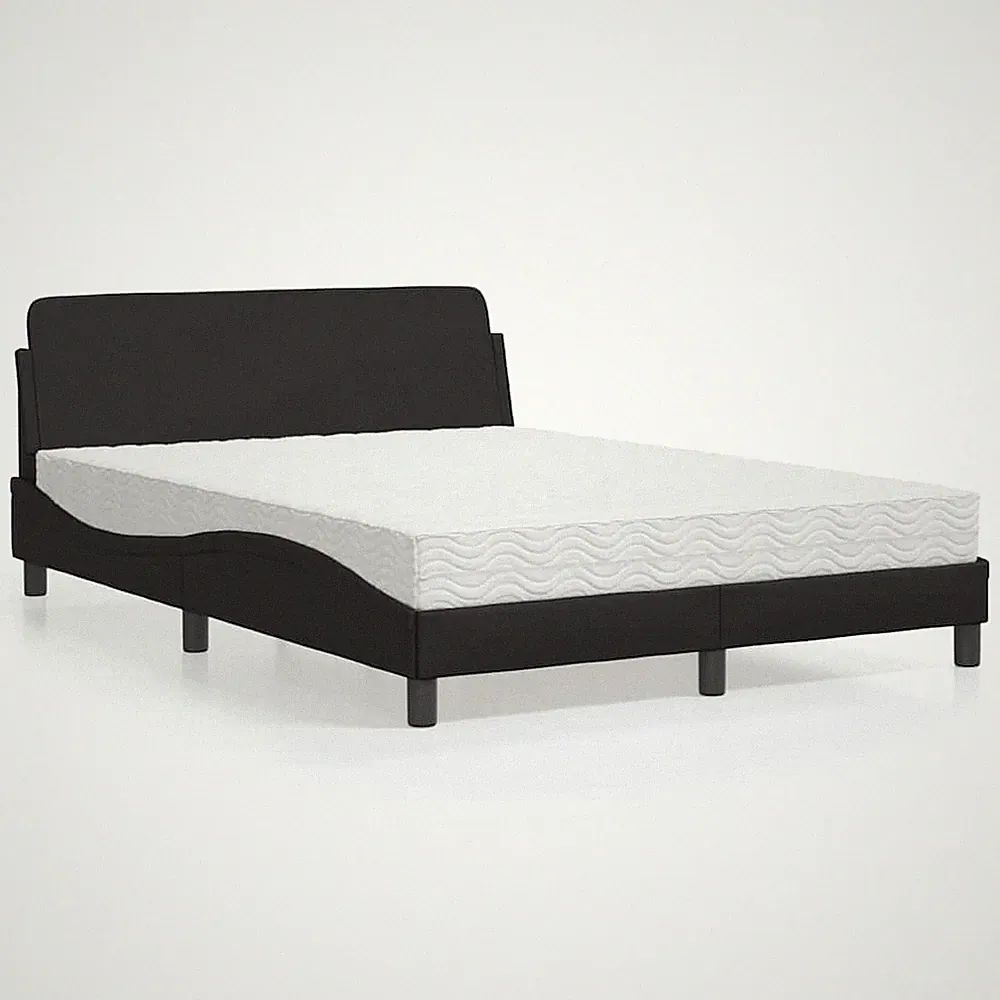 Bett Polsterbett Kunstlederbett Bettgestell mit Lattenrost Matratze vidaXL