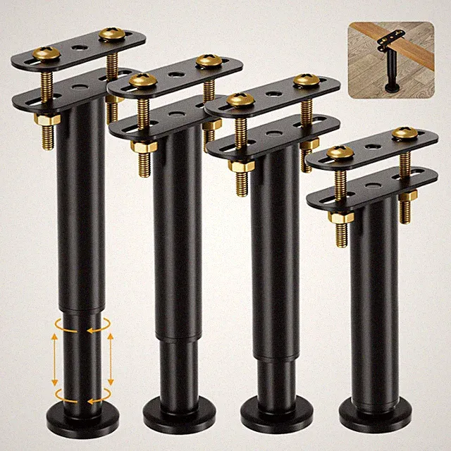 Bettbeine Höhenverstellbar 18-32 cm Stützbeine Metall für Bettrahmen 4 Stück