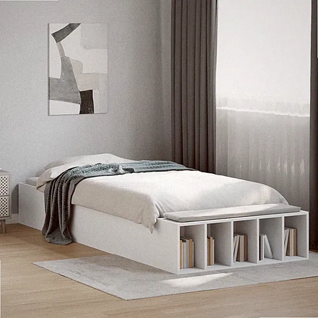 Bettgestell Bett Bettrahmen Lattenrost Schlafzimmerbett Holzwerkstoff vidaXL