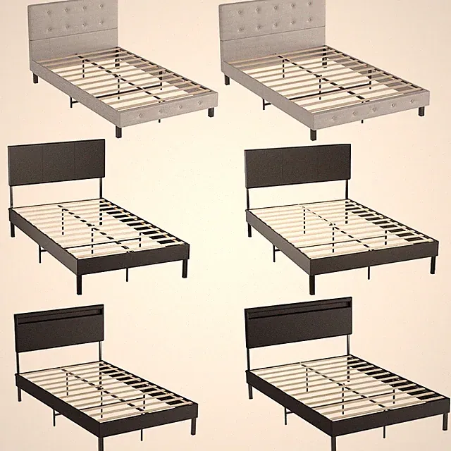 Bettgestell Bettrahmen Metall Lattenrost Topper Designbett 120x200CM/140x200CM
