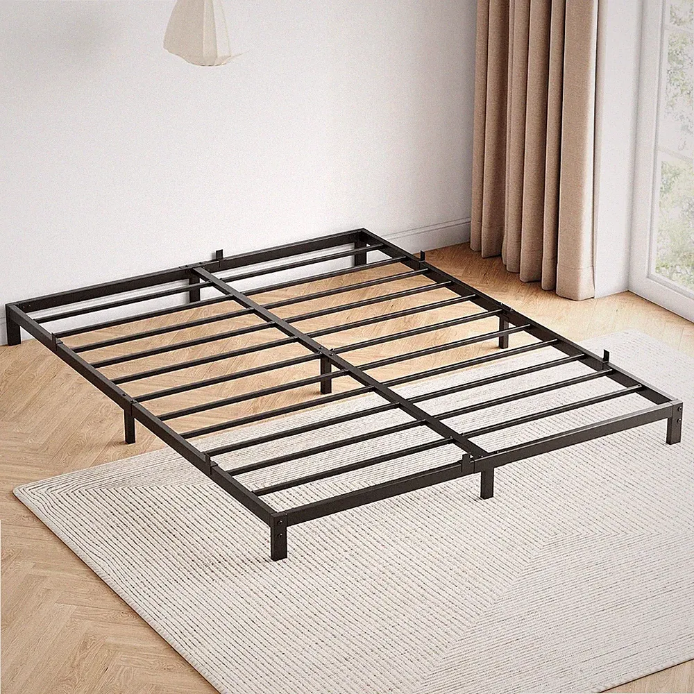 Bettgestell Bettrahmen Metallbett Geräuscharm 362KG Einzelbett 75X54X6'' NEU