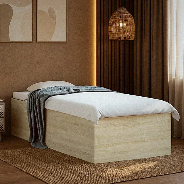 Bettgestell Einzelbett Schlafzimmer Bett Bettrahmen Sonoma Eiche | 90 x 200 cm