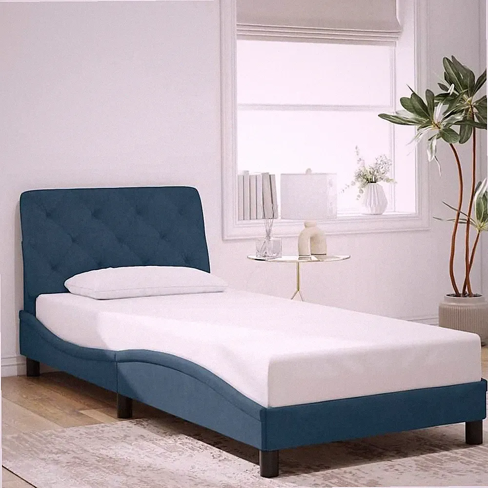 Bettgestell mit Kopfteil Polsterbett Bettrahmen Lattenrost Bett Samt vidaXL
