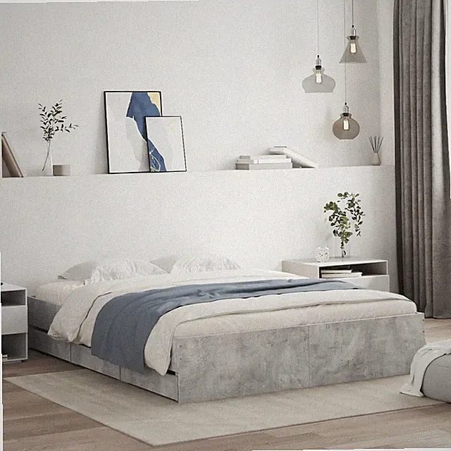 Bettgestell mit Schubladen Bettrahmen Bett Gästebett Schlafzimmerbett vidaXL
