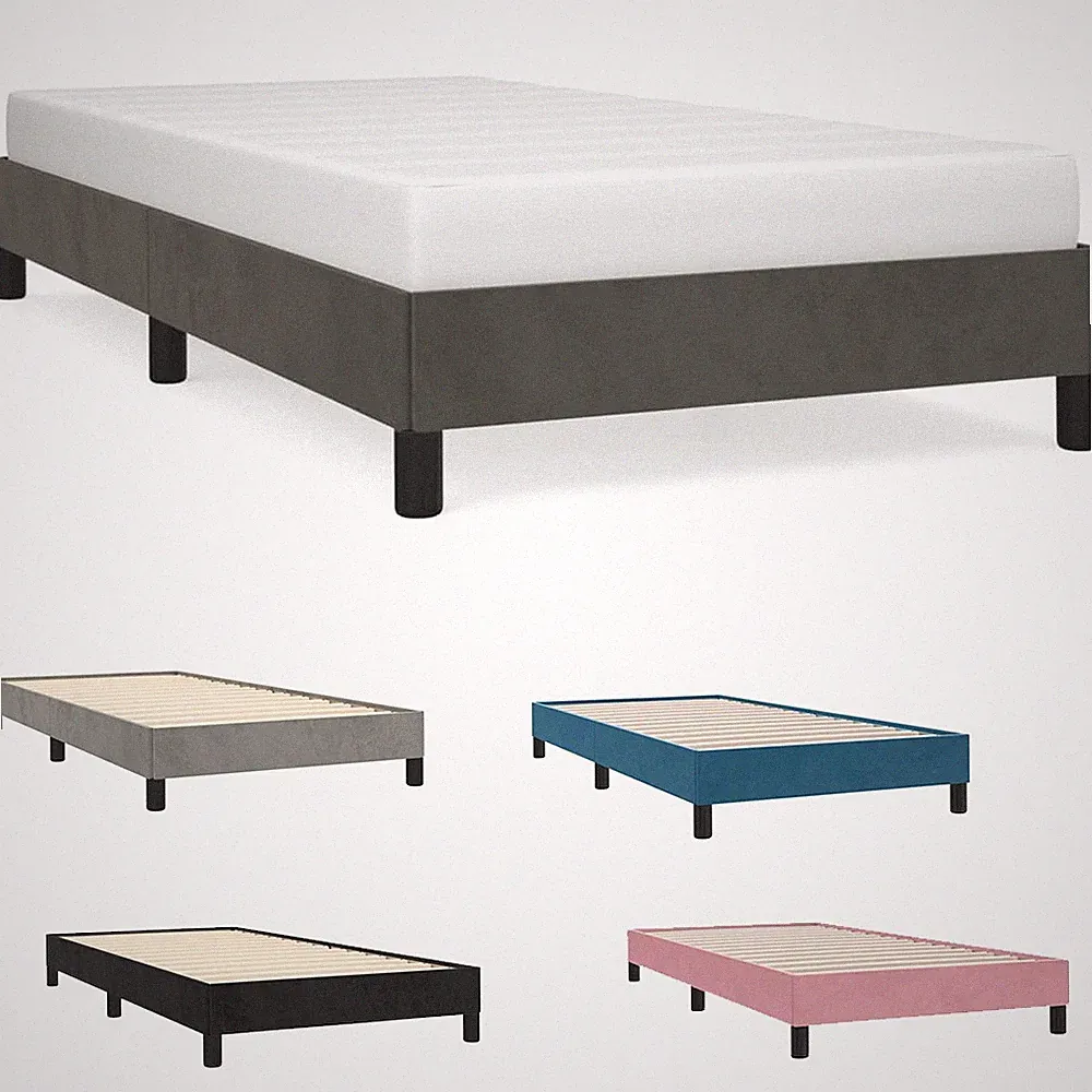 Bettgestell Polsterbett Bettrahmen Lattenrost Bett Samt Schlafzimmerbett