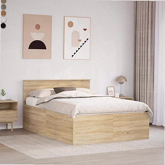 Bettrahmen Gästebett Bettgestell Jugendbett mit Lattenrost Einzelbett Doppelbett