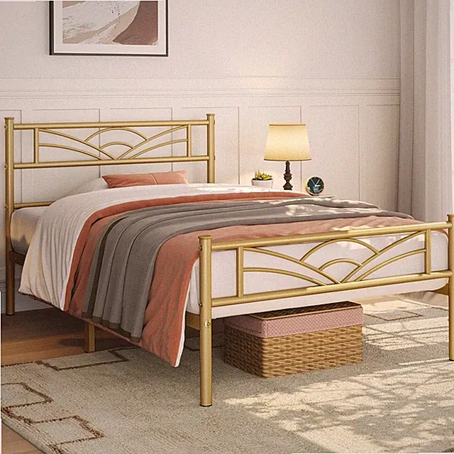 Bettrahmen Metallbett Bettgestell Einzelbett Doppelbett Metall Gästebett wie Neu