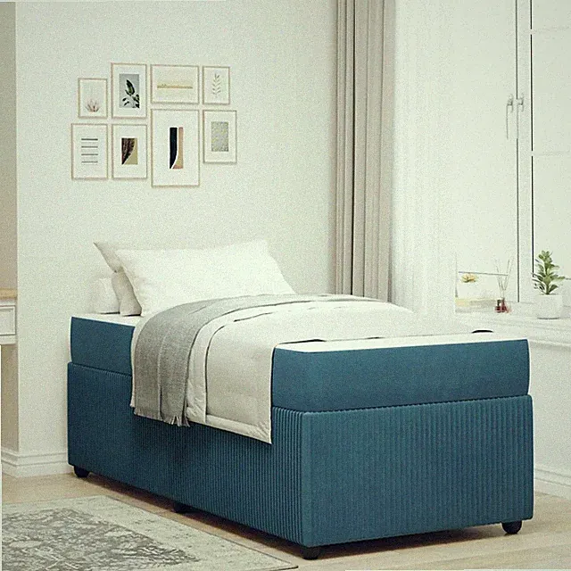 Bettrahmen mit Matratze Stoff Modernes Wohnmöbel Schlafzimmerbett Set vidaXL