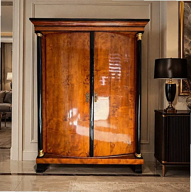 Biedermeier ANTIK Schrank Massivholz Front Gewölbt Alt Hochwertig