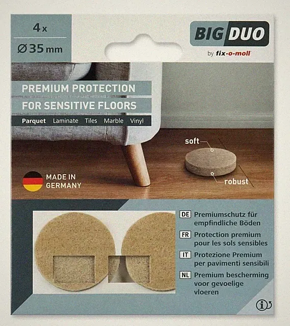 Big-Duo Parkettgleiter rund 35mm fix-o-moll