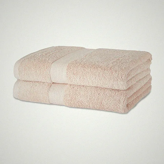 Bio-Baumwolle Badetücher Set 76x137cm Blush Rosa 2er-Pack Saugstark Amazon