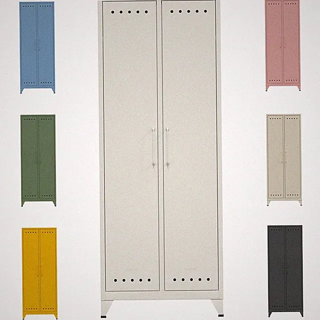 Bisley Fern Maxi Kleiderschrank Metall Metallschrank Retro Design