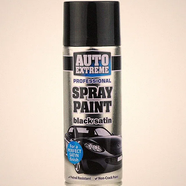 Black Satin Sprühlack Aerosoldose Auto Extreme Metall Holz 400ml