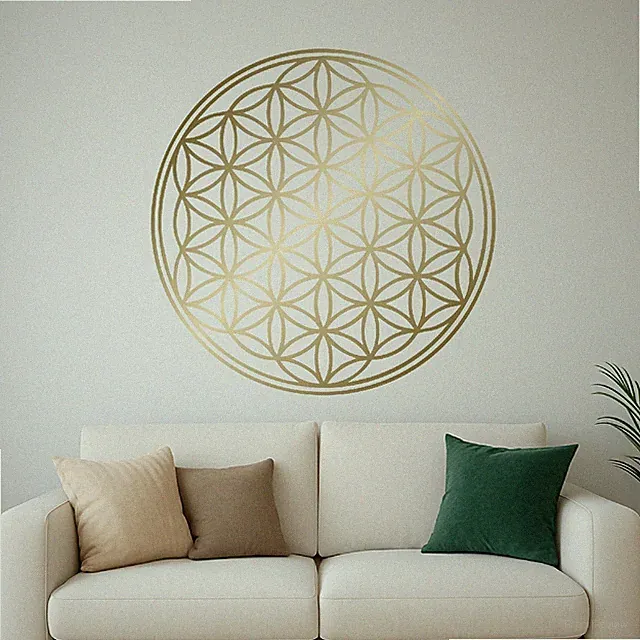 Blume des Lebens Wandtattoo Lebensblume Yoga Wanddeko Aufkleber Decor