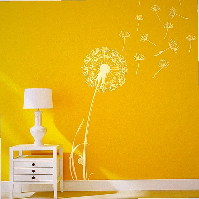 Blumen Löwenzahn Wand Aufkleber Vinyl Kunst Heim Schlafzimmer Wohnzimmer Dekor