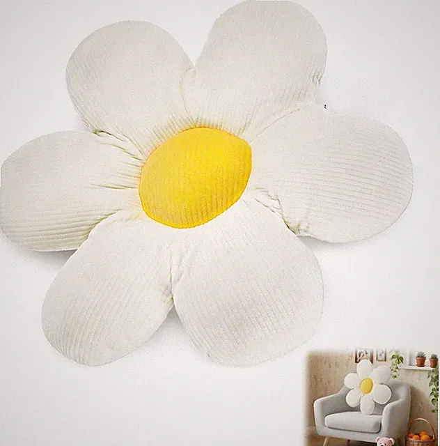 Blumenkissen Plüsch 40cm Blumenform Hypoallergen Sitzkissen Deko Sofa
