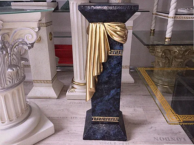 Blumenständer Griechischer Stil Dekosäule 100cm Barock Handbemalt Außenbereich