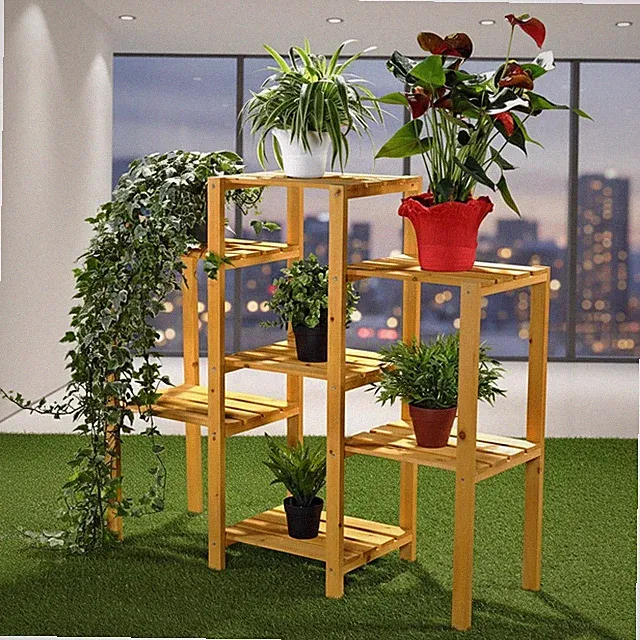 Blumenständer Holz Pflanztreppe Blumenhocker Blumenampel Blumenpodest ️