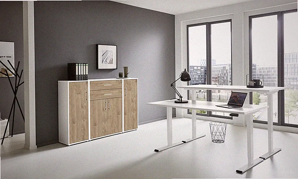BMG Möbel Büromöbel-Set Schreibtisch höhenverstellbar e-Office Edition Set 16
