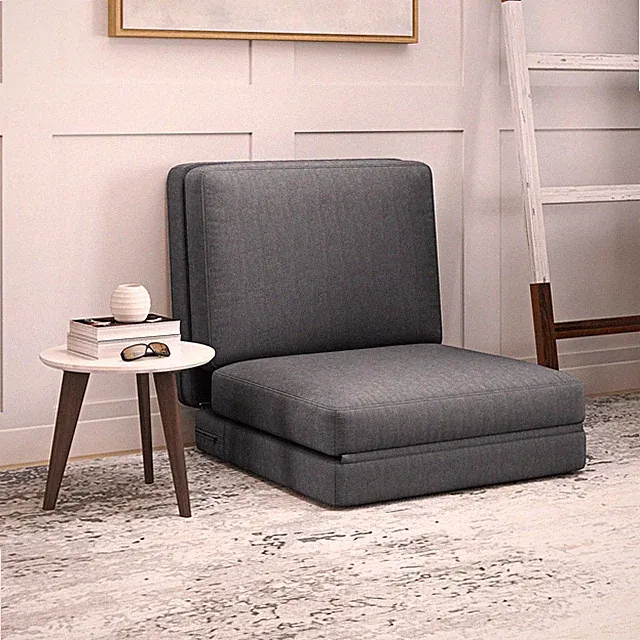 Bodensofa 3in1 Klappbar Schlafsofa mit Samtoptik&Gepolstert Sofabett Refurbished
