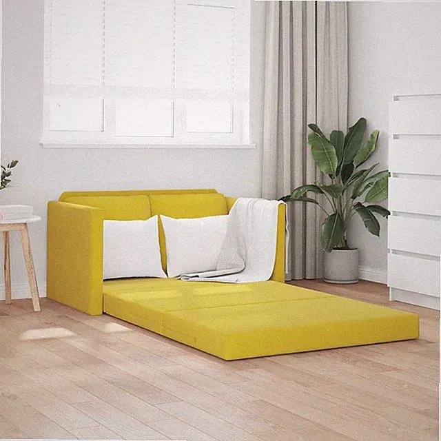 Bodensofa mit Schlaffunktion Dunkelgrau 122x204x55 cm Samt vidaXL