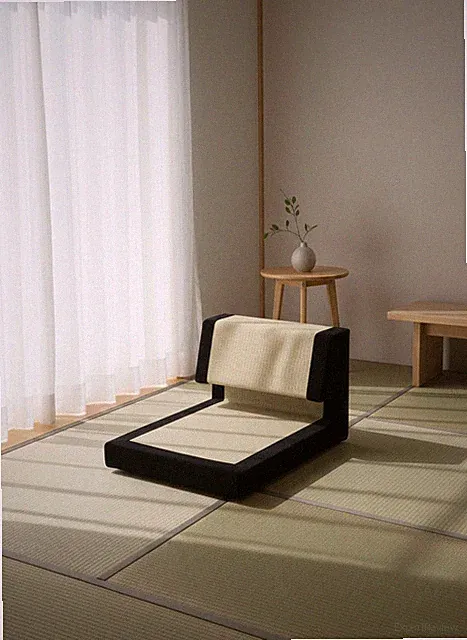 Bodenstuhl Zaisu Tatami Zen bodennaher Sitzstuhl ohne Beine japanischer Stil