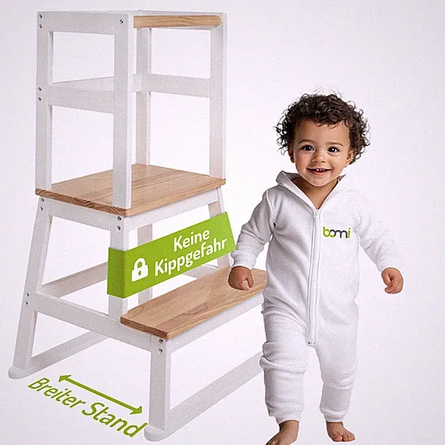 BOMI Swubi Lernturm Kinder Montessori Learning Tower Holz FSC | SALE