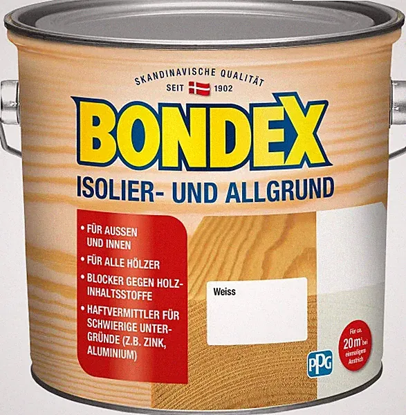 Bondex Isolier- und Allgrund 2,5 l, weiß Sperrgrund Haftgrund Innen Aussen