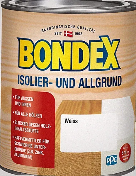 Bondex Isolier- und Allgrund 750 ml, weiß Sperrgrund Haftgrund Innen Aussen