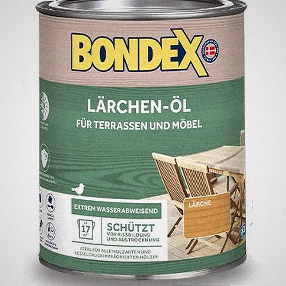Bondex Lärchen Öl Holzöl Pflegeöl Holzschutzöl Terrassen Gartenmöbel 2,50L