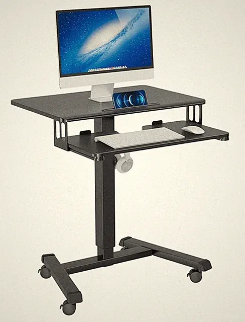 BONTEC Stehpult Höhenverstellbar Schreibtisch Laptop Laptoptisch Mit Rollen