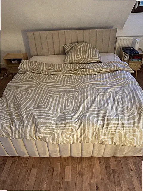BOXBETT ARION 180x200 cm mit Matratze und Topper - Beige