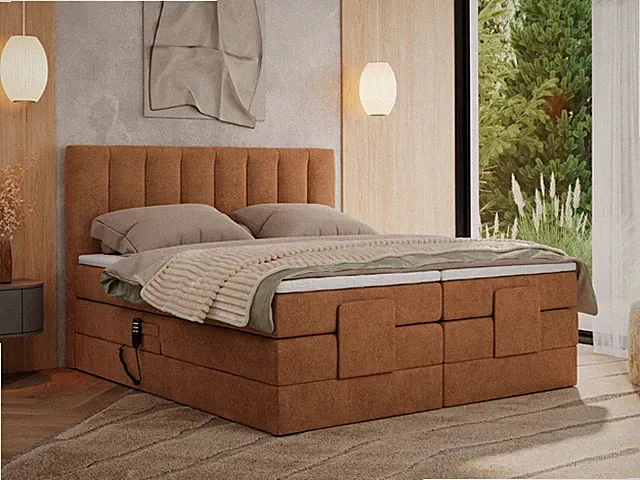 Boxspringbett COMFORTO mit elektrisch verstellbarer Matratze und zwei Bettkästen