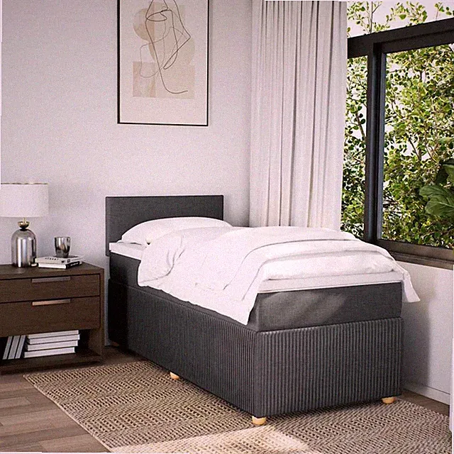 Boxspringbett Gästebett Bettrahmen Bett Doppelbett Einzelbett mit Matratze Stoff